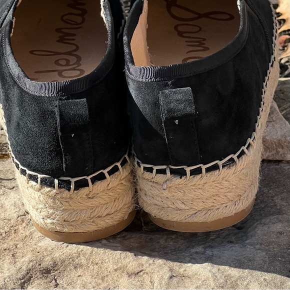 Sam Edelman Carrin Espadrilles in Black Suede Size 7.5 Good Condition - Picture 2 of 9